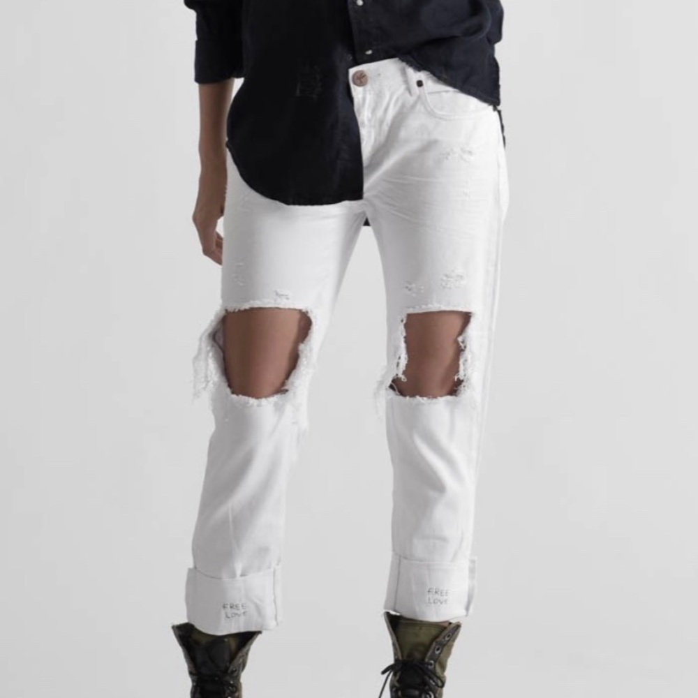 White One Teaspoon Awesome Baggies jean